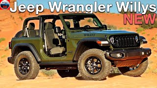 NEW 2024 Jeep Wrangler Willys  REVIEW Driving exterior amp interior [upl. by Mahtal349]