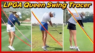 LPGA Top Leaders Various amp Beauiful Swing Tracers [upl. by Marlen]