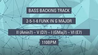 Bass Backing Track Guitar amp Drum Audio Only 2516 Funk Jam In G Major 110BPM backingtrack [upl. by Llarret]