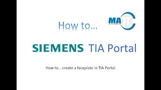 How to create a HMI faceplate in TIA Portal [upl. by Georgianne]