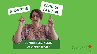 Connaissez vous la différence entre le droit de passage et la servitude [upl. by Yessac]