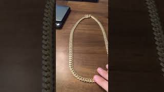 10k 10mm Cuban link chain from Las villas jewelry [upl. by Nutter]