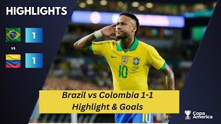 Brazil vs Colombia 11 Highlight amp Goals 💥Copa America 2024 HD [upl. by Eciened934]