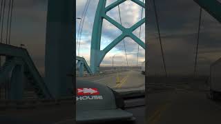 Ambassador Bridge To USA ambassadorbridge bridge fishing bassfishing cruising roadtrip [upl. by Aneehsar220]