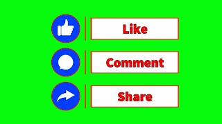 Top 5 Free Green Screen Like Comment amp Share for YouTube video  Green Screen Button  No Copyright [upl. by Nohsal]