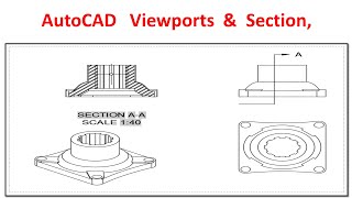 AutoCAD 3d Modeling Basics Section Views2021HOW TO Generate 2D Views From 3D Model In AutoCAD2021 [upl. by Wagshul]