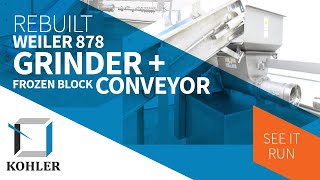 Weiler 878 Grinder  Frozen Block Infeed Conveyor [upl. by Hazel]