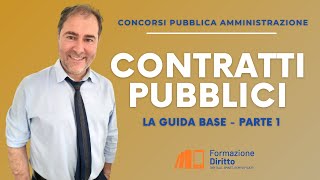 Concorsi Pubblica Amministrazione  Contratti Pubblici  La Guida base Parte 1 [upl. by Henderson116]