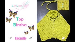 Top Bimba  Uncinetto  Baby Top  Crochet [upl. by Htiffirg]