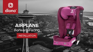 Diono® AllinOne Convertible Car Seat  Airplane ForwardFacing Installation [upl. by Auhs]