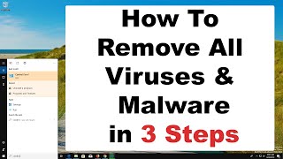 How To Remove Viruses amp Malware In 3 Steps  Windows PC  2019 [upl. by Stilu]