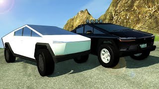 20 TESLA CYBERTRUCKS Race Down a Deadly Mountain  BeamNG Gameplay amp Crashes [upl. by Ailisec995]