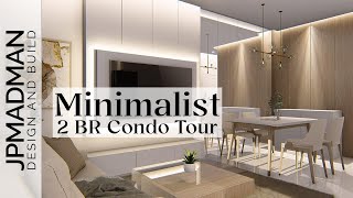 2BR Minimalist Condo Tour  DMCI 50 SQM Condo Renovation  Maple Place  Architectural Interiors [upl. by Ellenhoj]