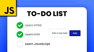 Build a Todo List App in HTML CSS JavaScript  EASY BEGINNER TUTORIAL [upl. by Anyahc]