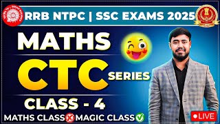 Maths CTC Series Class4 for RRB NTPCGroupDRPFALP  RAILWAY EXAMS 2025  SSC EXAMS by ARYAN KUMAR [upl. by Akiemaj]