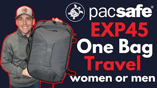 Travel Safe with PacSafe EXP45  45L theft proof bag for Europe [upl. by Blumenfeld511]