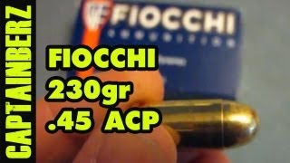 Fiocchi 45 ACP 230gr FMJ [upl. by Hanshaw]