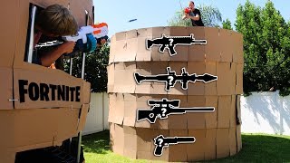 NERF Fortnite PORTAFORTRESS IRL 1 VS 1 MYSTERY WEAPONS [upl. by Grieve]