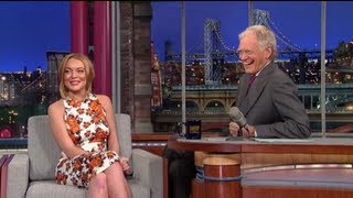 Lindsay Lohan Talks Rehab amp Addiction with David Letterman [upl. by Dupuis658]