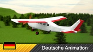 Wie fliegt ein Flugzeug Animation zum Auftrieb [upl. by Hay]