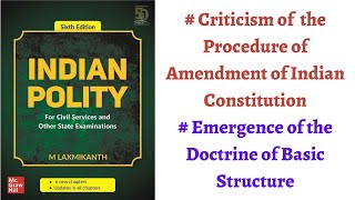 V45 Criticism of Amendment Procedure Basic Structure Doctrine Emergence Polity by M Laxmikanth [upl. by Ursola537]