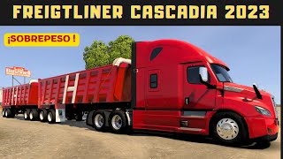 Freightliner Cascadia 2023  Full de Gondolas Vilchis  92 Toneladas  Demasiado SOBREPESO [upl. by Akemahs]