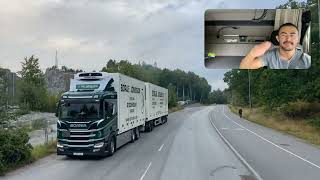 Morning Trucking in Sweden  Farsta to Bromma Stockholm foryou truckdriving [upl. by Yaeger]