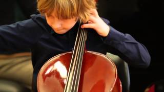 A Dvorak  Humoresque for cello and piano  Leonard Razboršek 8 years old [upl. by Lib488]