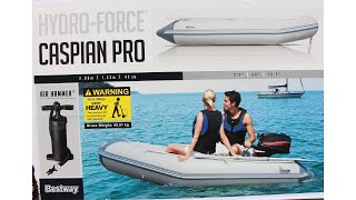 BESTWAY HYDROFORCE Caspian Pro Inflatable Dinghy Unboxing amp Inflating [upl. by Grunberg554]