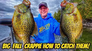 BIG FALL CRAPPIE How To Find amp Catch them [upl. by Nnair967]