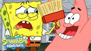 SpongeBob amp Patrick Paint Mr Krabs House 🎨  Full Scene  SpongeBobOfficial [upl. by Apurk]