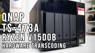 QNAP TS473a 4 Bay Nas with Ryzen CPU Fully Upgraded with Hardware Transcoding [upl. by Anaujit]