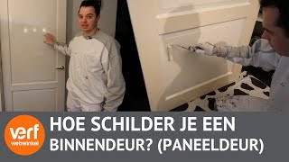 Het schilderen van een binnendeur Paneeldeur [upl. by Glendon]