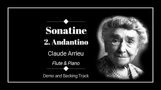 2 Andantino  Sonatine  Claude Arrieu  Demo and backing track [upl. by Hakym441]