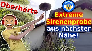 Brutale Sirenenprobe Extrem tiefe E57Sirene zum Anfassen  Probealarm Kesseling  Sirenenalarm [upl. by Manard]