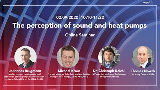 The Perception of Sound and Heat Pumps  Online Seminar [upl. by Alethea]