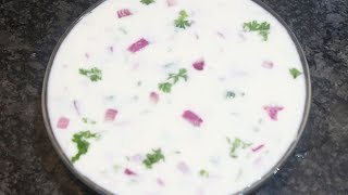 Best and Simple Raita Recipe in 2 Minutes  Onion Raita For Biryani And Veg Pulao [upl. by Eberhart949]