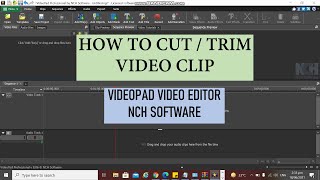 How to Cut or Trim Videoclip VideoPad editor [upl. by Mahtal84]