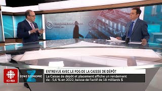 Zone économie  Entrevue avec le PDG de la Caisse de dépôt [upl. by Naus]