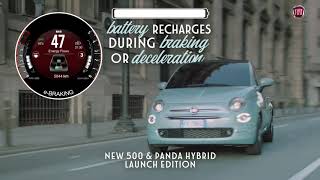 FIAT  New 500 and Panda Hybrid  Charging batteries during braking and deceleration [upl. by Alrahc546]