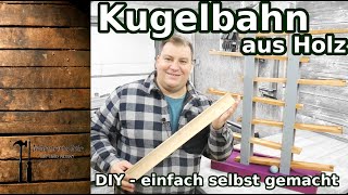 Kugelbahn selbst gebaut  DIY Holzspielzeug  Frästisch im Test [upl. by Curtice549]