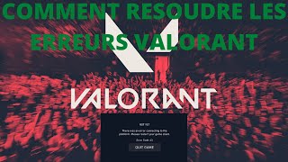 TUTO FR Comment resoudre les erreurs valorant [upl. by Enamrej192]