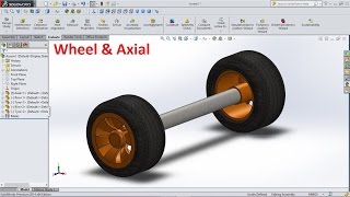 SolidWorks Tutorial Wheel And Axle Assembly [upl. by Alad]