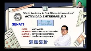 ACTIVIDAD ENTREGABLE 3  MATEMATICA  SENATI 2021 [upl. by Kiehl]