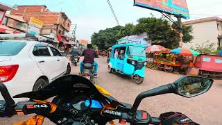 INDIA BIHAR DARBHANGA CITY NS200 RIDE MOTOVLOG NEPALI RIDER 💜🩷💜 [upl. by Roderic]