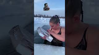 snow frozen funny mermaid ice icequeen winter iceswimming swimmingstyle iceswim [upl. by Anitaf791]