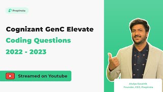 Cognizant GenC Elevate Coding Questions and Answers 20222023 [upl. by Hsur]