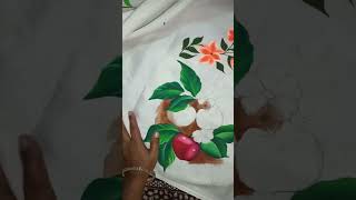 Easy painting on clotheshow to paint on cotton fabric paintingonfabr [upl. by Marlen126]