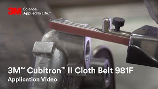 3M™ Cubitron™ II Cloth Belt 981F Application Video [upl. by Einahpets]