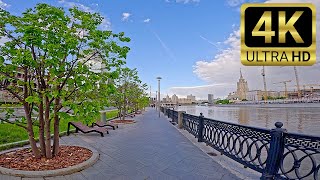 Walking Tour 4K 🇷🇺  Krasnopresnenskaya embankment «Ukraina» Hotel Moscow [upl. by Lirret476]